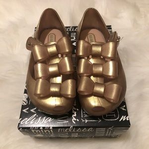 mini melissa authentic ultragirl tripple bow shoes